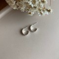 kolczyki pół koła srebrne
