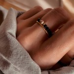 Pierścionek z Onyksem i Perłą | Say Yes |