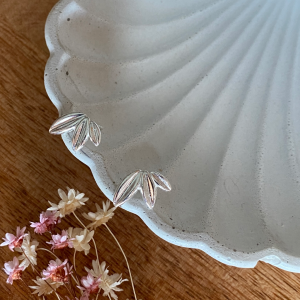 Kolczyki srebrne Listki 