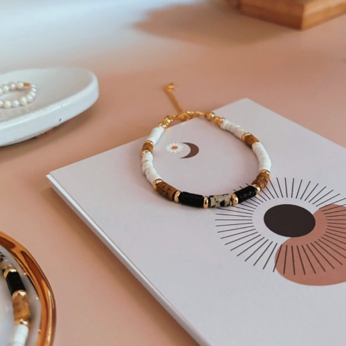 bransoletka z kamieniami lunula