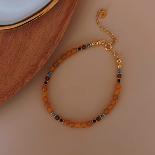 bransoletka z kolorowym i kamieniami