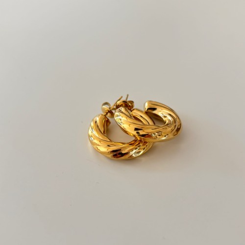 kolczyki stal szlachetna pozłacana