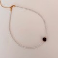 naszyjnik z perłą i granatem