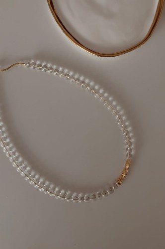 naszyjnik z kryształem górskim