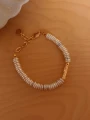 bransoletka z perłami seashell minimal